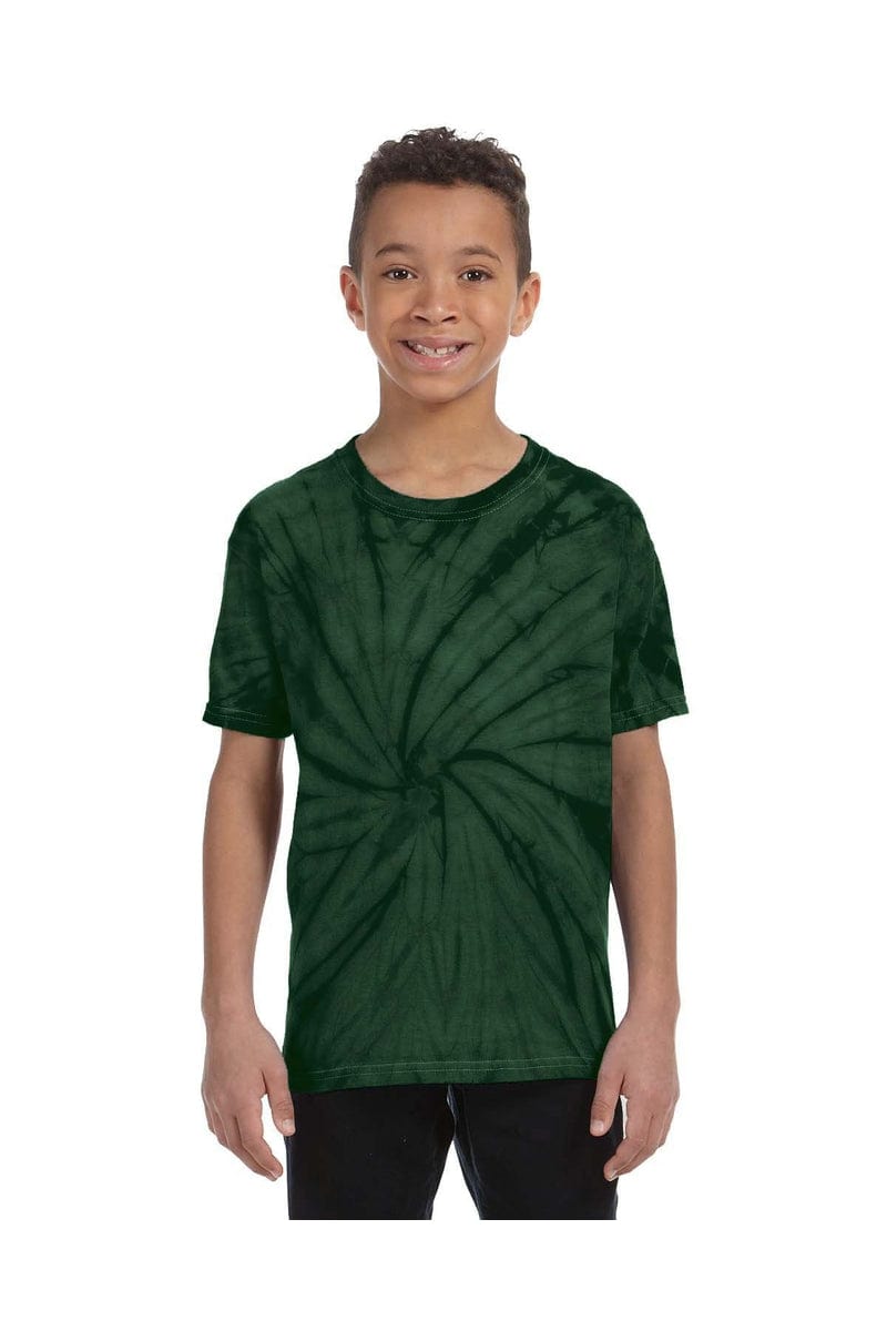 Tie-Dye T-Shirts XS / Spider Green Tie-Dye CD101Y: Youth 5.4 oz. 100% Cotton Spider T-Shirt