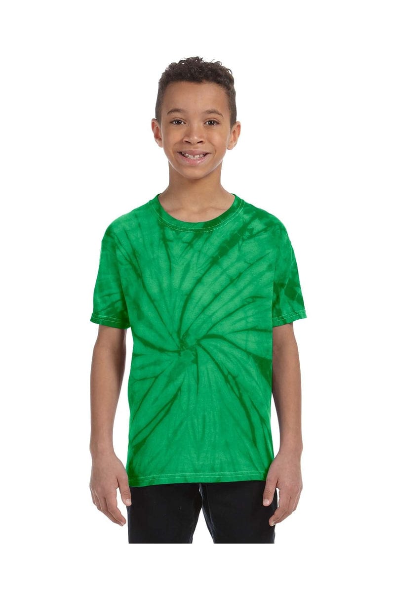 Tie-Dye T-Shirts XS / Spider Kelly Tie-Dye CD101Y: Youth 5.4 oz. 100% Cotton Spider T-Shirt