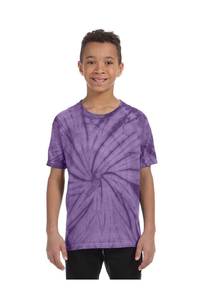 Tie-Dye T-Shirts XS / Spider Purple Tie-Dye CD101Y: Youth 5.4 oz. 100% Cotton Spider T-Shirt