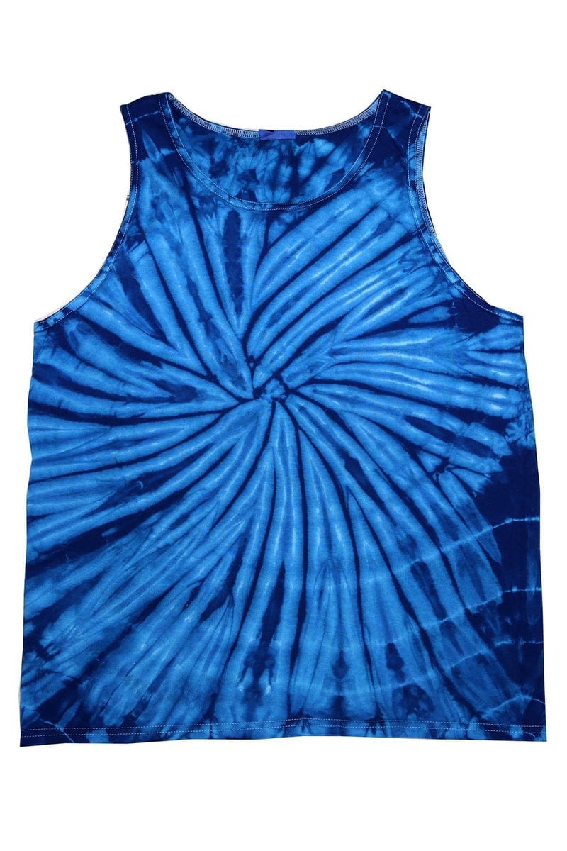 Tie-Dye Tank Tops S / Spider Royal Tie-Dye CD3500: Adult 5.4 oz. 100% Cotton Tank Top