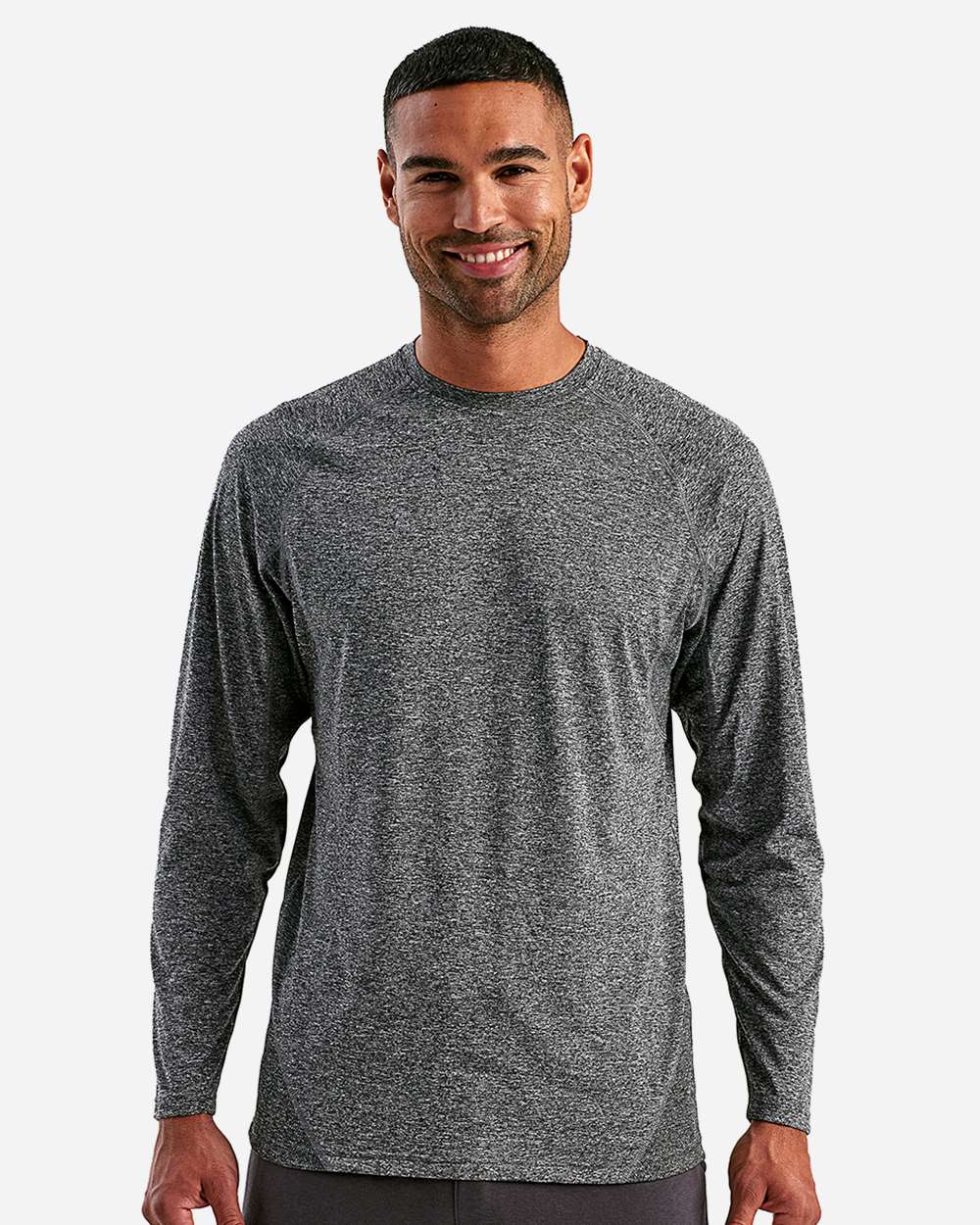 TriDri T-Shirts - Long Sleeve XS / Black Melange TriDri TD050 Unisex Panelled Long Sleeve Tech T-Shirt