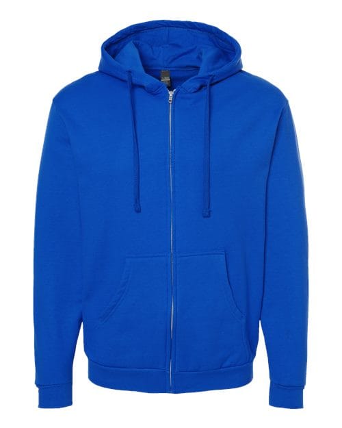 Tultex 331 Unisex Full-Zip Hooded Sweatshirt in Royal