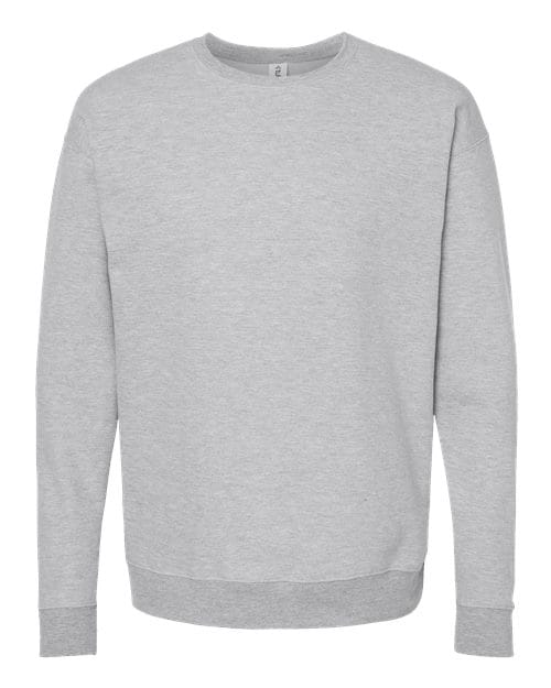 Tultex 340 Unisex Fleece Crewneck Sweatshirt in Heather Grey