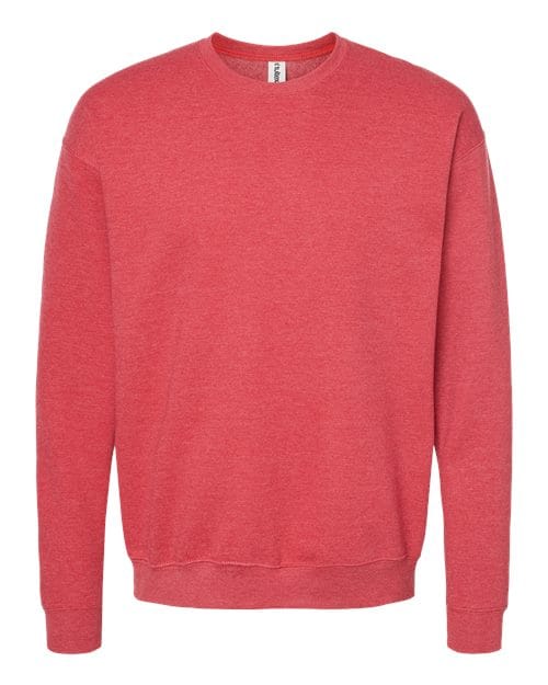 Tultex 340 Unisex Fleece Crewneck Sweatshirt in Heather Red