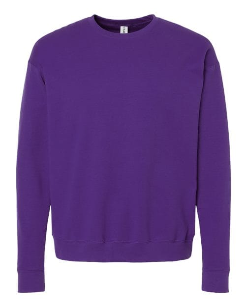 Tultex 340 Unisex Fleece Crewneck Sweatshirt in Purple