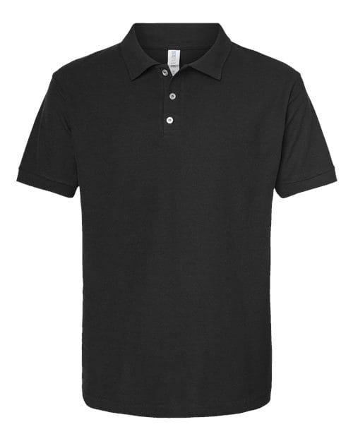 Tultex 10671 S / Black 400-Men's 50/50 Sport Pique Polo