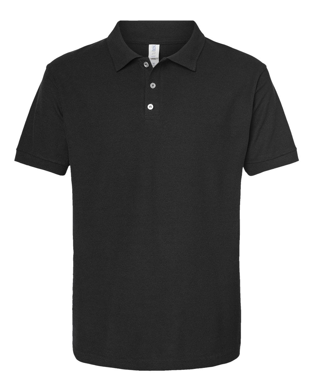 Tultex 10671 S / Black Tultex 400 Men's 50/50 Sport Pique Polo