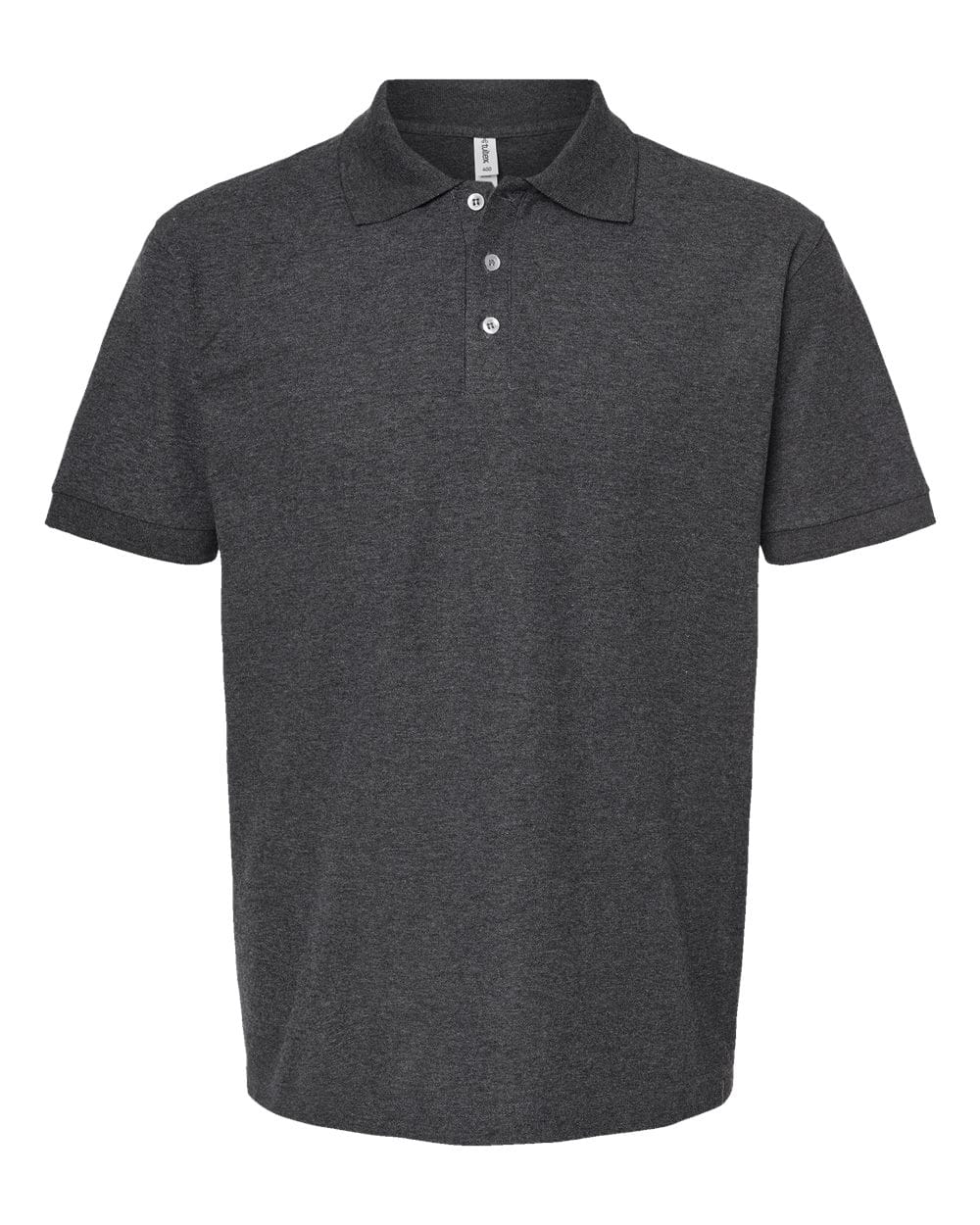 Tultex 10671 S / Heather Charcoal Tultex 400 Men's 50/50 Sport Pique Polo