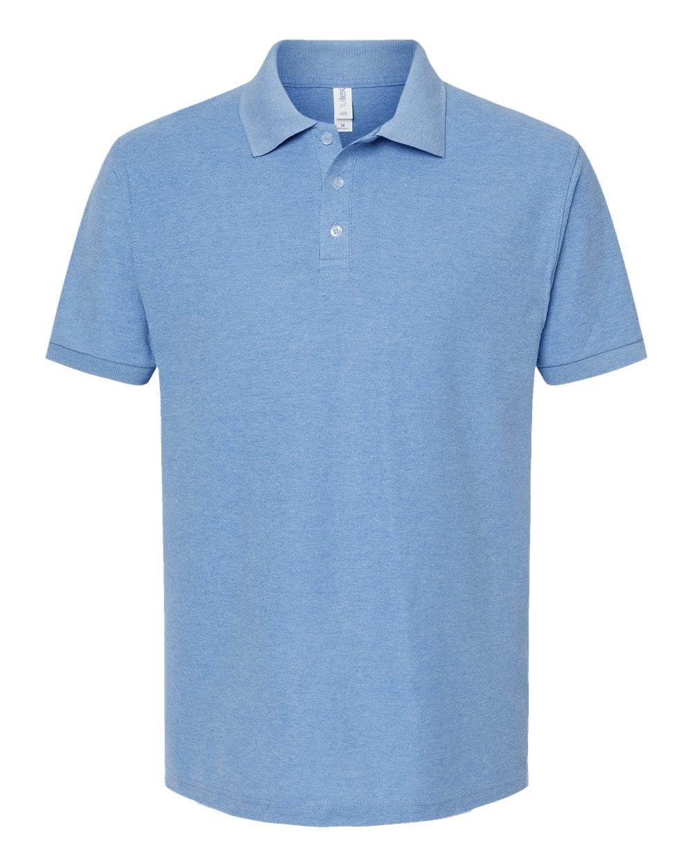 Tultex 10671 S / Heather Light Blue Tultex 400 Men's 50/50 Sport Pique Polo
