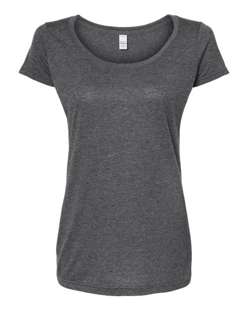 Tultex 10676 XS / Heather Charcoal Tultex 243: Women's Poly-Rich Scoop Neck T-Shirt
