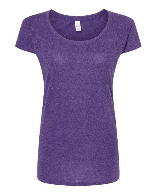 Tultex 10676 XS / Heather Purple Tultex 243: Women's Poly-Rich Scoop Neck T-Shirt