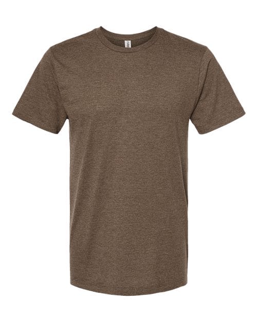 Tultex 541 Men's Premium Cotton Blend T-Shirt in Brown Heather