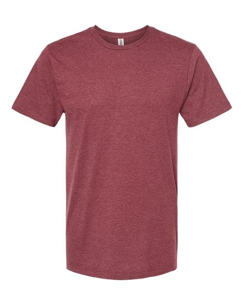 Tultex 541 Men's Premium Cotton Blend T-Shirt in Burgundy Heather