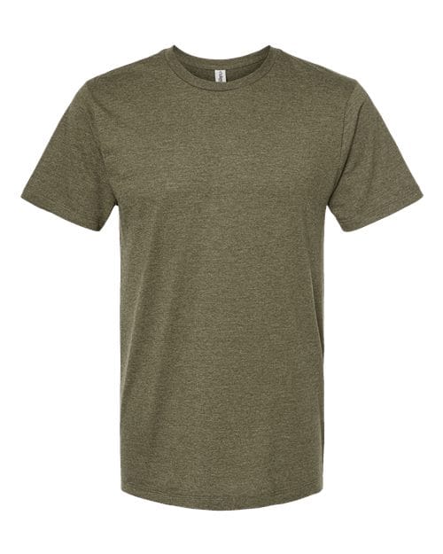 Tultex 541 Men's Premium Cotton Blend T-Shirt in Olive Heather