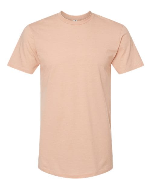 Tultex 541 Men's Premium Cotton Blend T-Shirt in Peach Heather