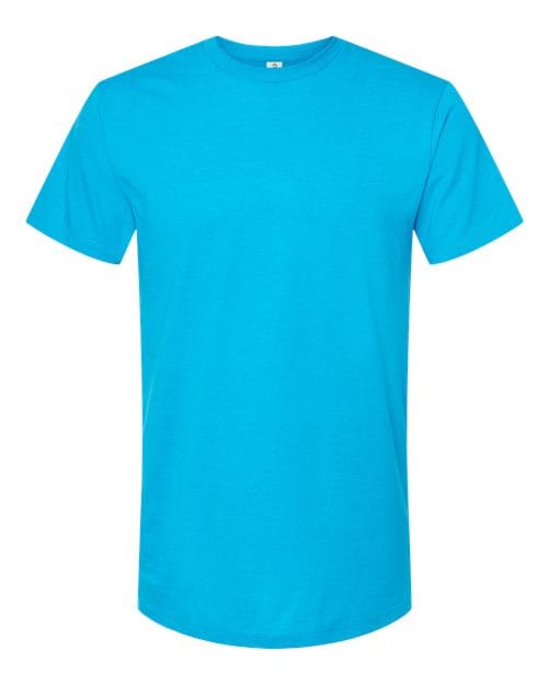 Tultex 541 Men's Premium Cotton Blend T-Shirt in Turquoise Heather