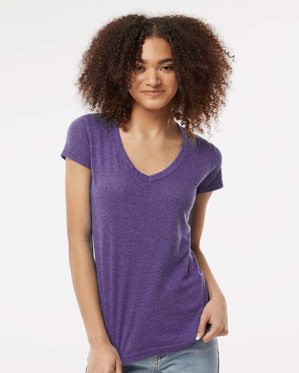 Tultex 10679 Tultex 244 Women's Poly-Rich V-Neck T-Shirt