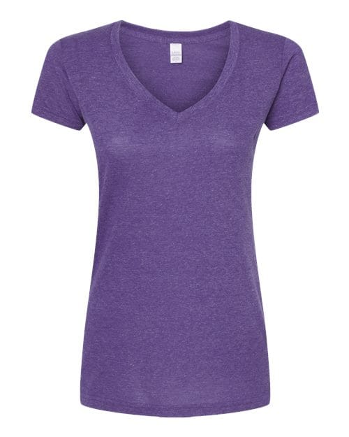 Tultex 10679 XS / Heather Purple Tultex 244: Women's Poly-Rich V-Neck T-Shirt