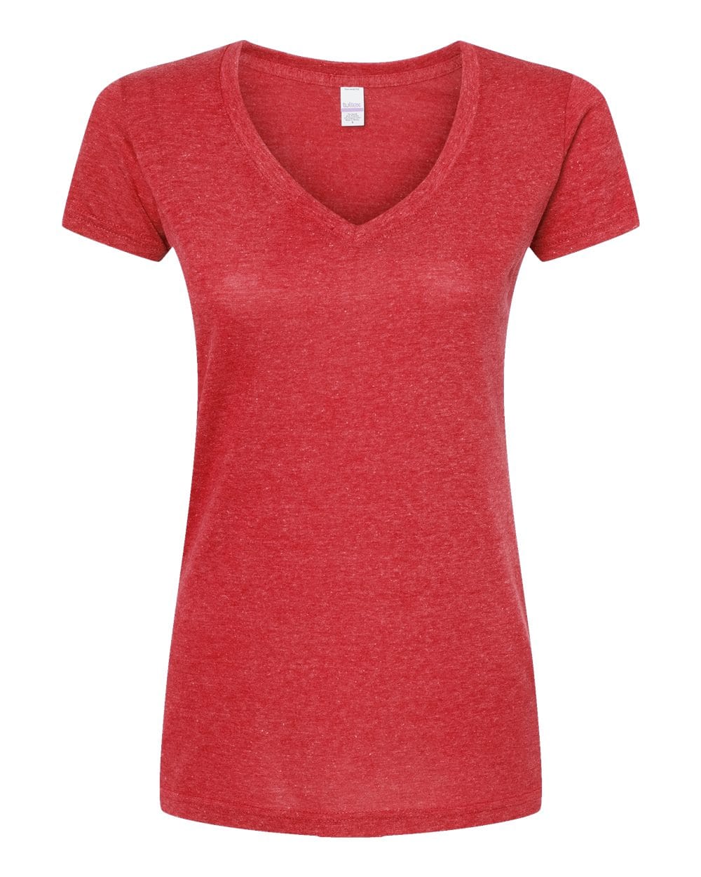 Tultex 10679 XS / Heather Red Tultex 244 Women's Poly-Rich V-Neck T-Shirt