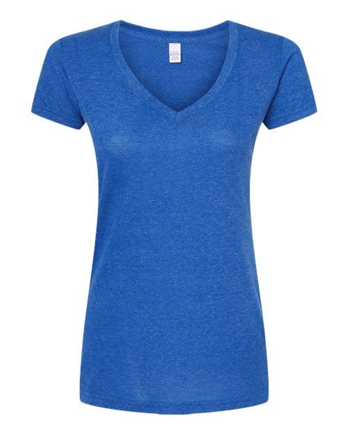 Tultex 10679 XS / Heather Royal Tultex 244: Women's Poly-Rich V-Neck T-Shirt