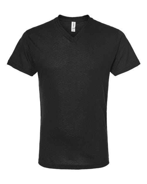 Tultex 10680 XS / Black 207-Men's Poly-Rich V-Neck T-Shirt