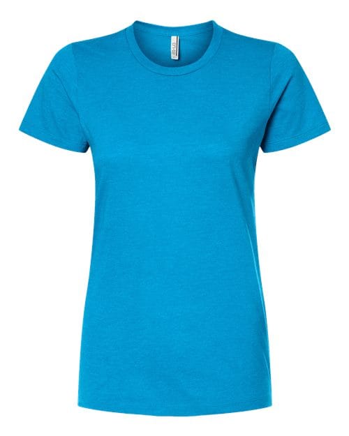 Tultex 10681 XS / Turquoise Heather 542-Women's Premium Cotton Blend T-Shirt