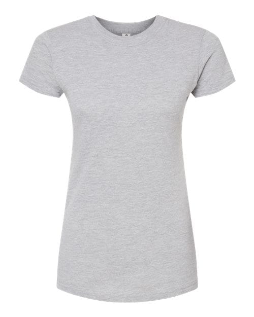 Tultex 10682 XS / Heather Grey 213-Women's Fine Jersey Slim Fit T-Shirt