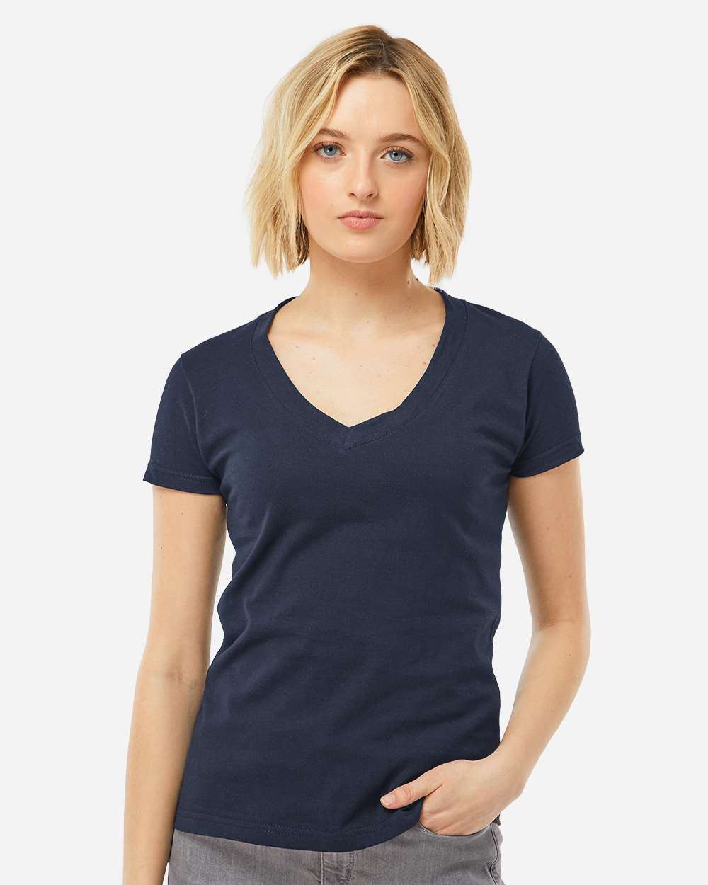 Tultex 10689 Tultex 214 Women's Fine Jersey V-Neck T-Shirt