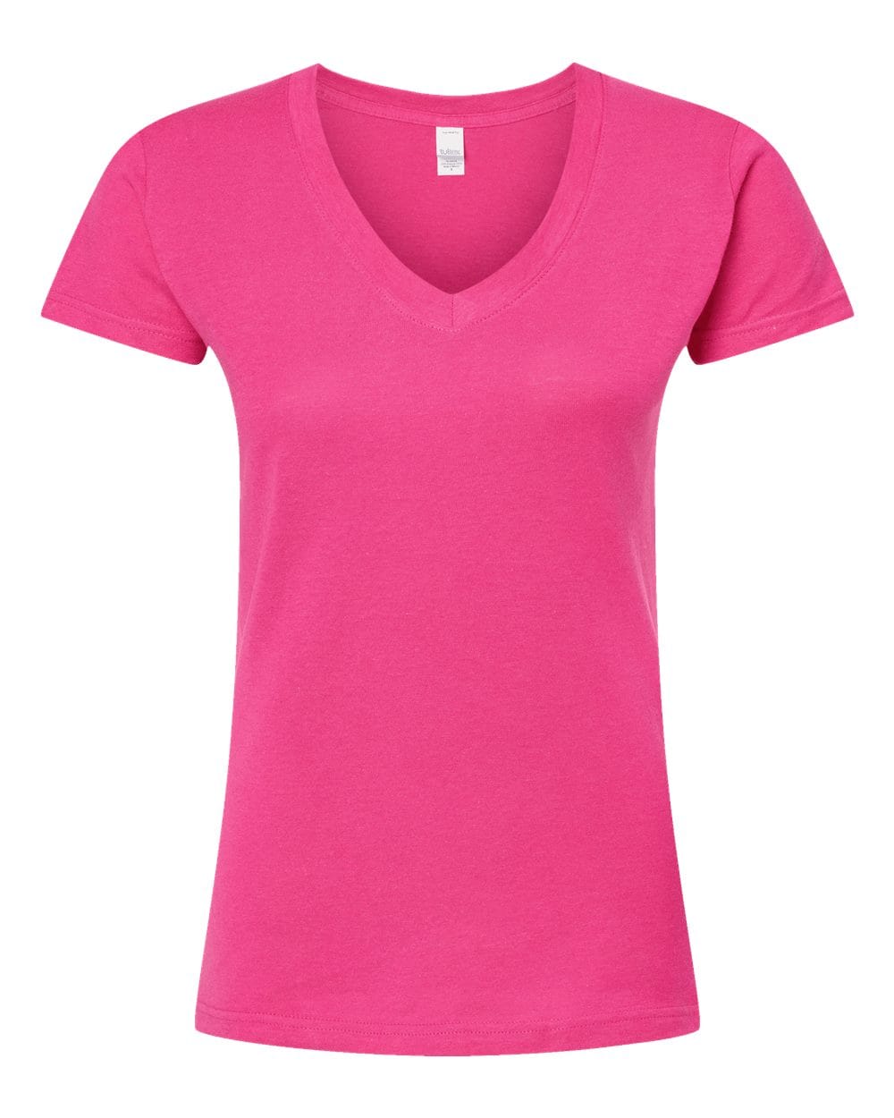 Tultex 10689 XS / Fuchsia Tultex 214 Women's Fine Jersey V-Neck T-Shirt