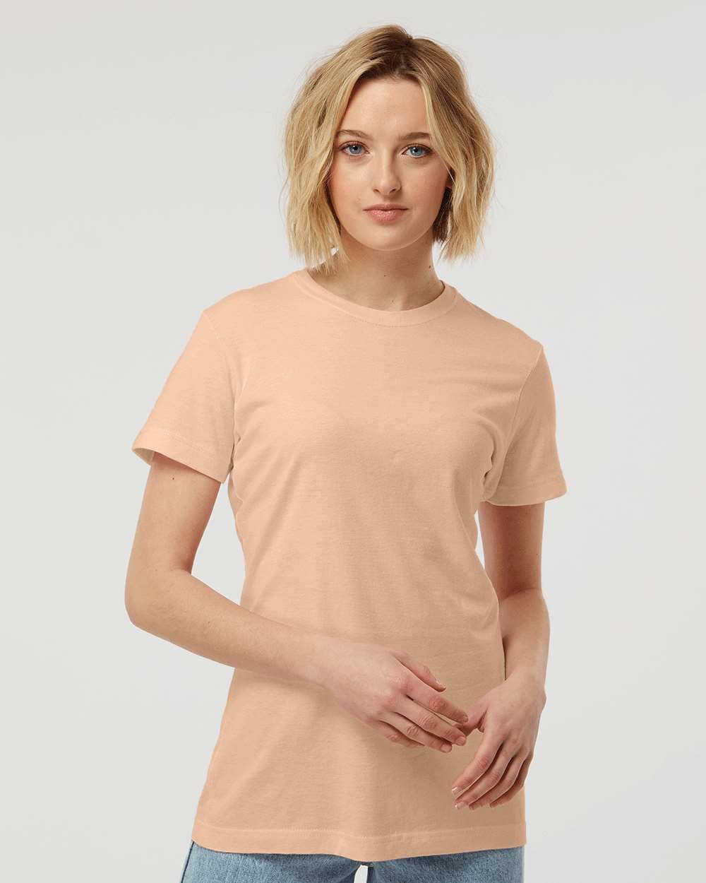 Tultex 10691 M / Peach Tultex 216: Women's Fine Jersey Classic Fit T-Shirt