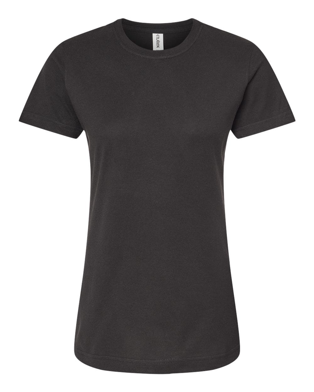 Tultex 10691 S / Black Tultex 216 Women's Fine Jersey Classic Fit T-Shirt