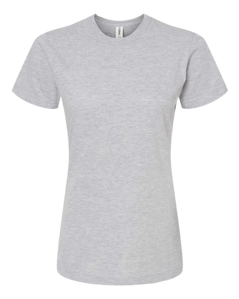 Tultex 10691 S / Heather Grey Tultex 216 Women's Fine Jersey Classic Fit T-Shirt