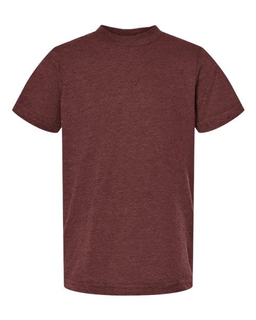 Tultex 10696 XS / Heather Burgundy 235-Youth Fine Jersey T-Shirt