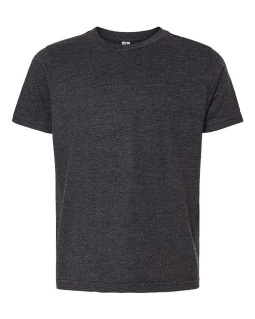 Tultex 10696 XS / Heather Graphite 235-Youth Fine Jersey T-Shirt