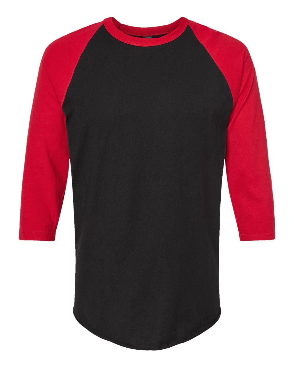 Tultex 10705 XS / Black/ Red Tultext 245 Unisex Fine Jersey Raglan T-Shirt