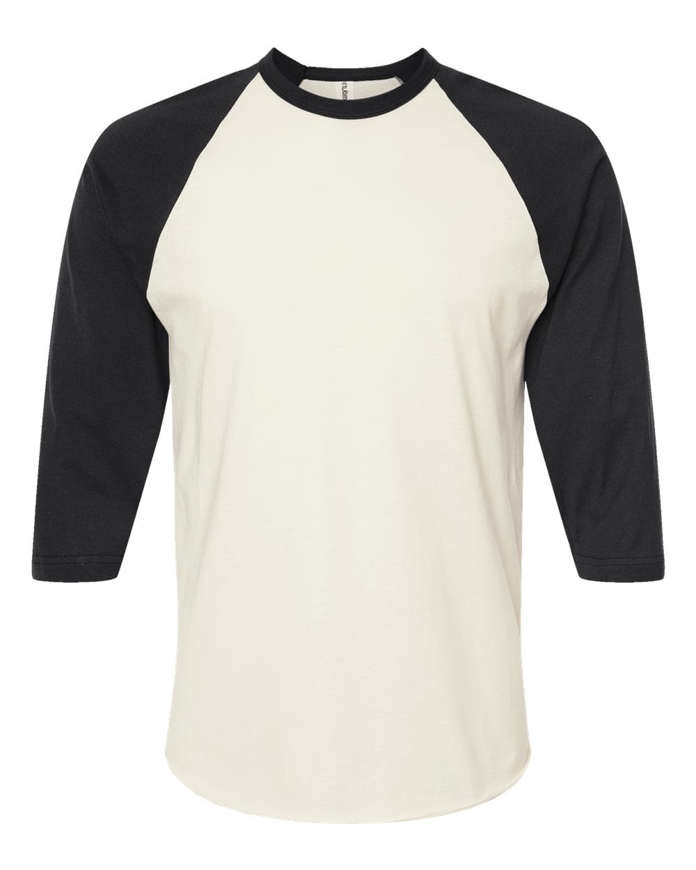 Tultex 10705 XS / Vintage White/ Black Tultext 245 Unisex Fine Jersey Raglan T-Shirt