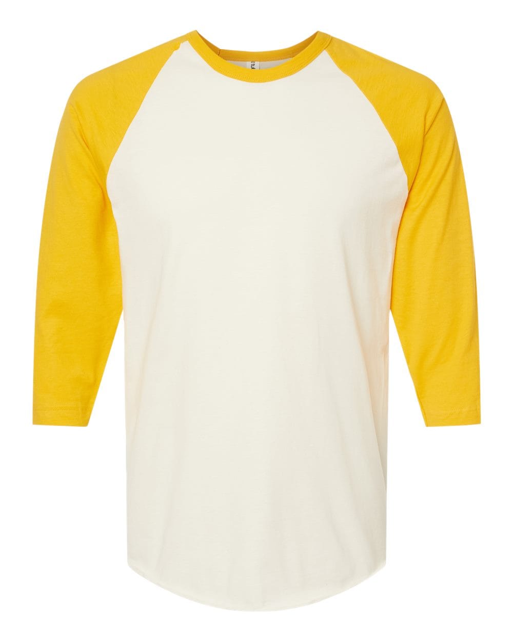 Tultex 10705 XS / Vintage White/ Mellow Yellow Tultext 245 Unisex Fine Jersey Raglan T-Shirt
