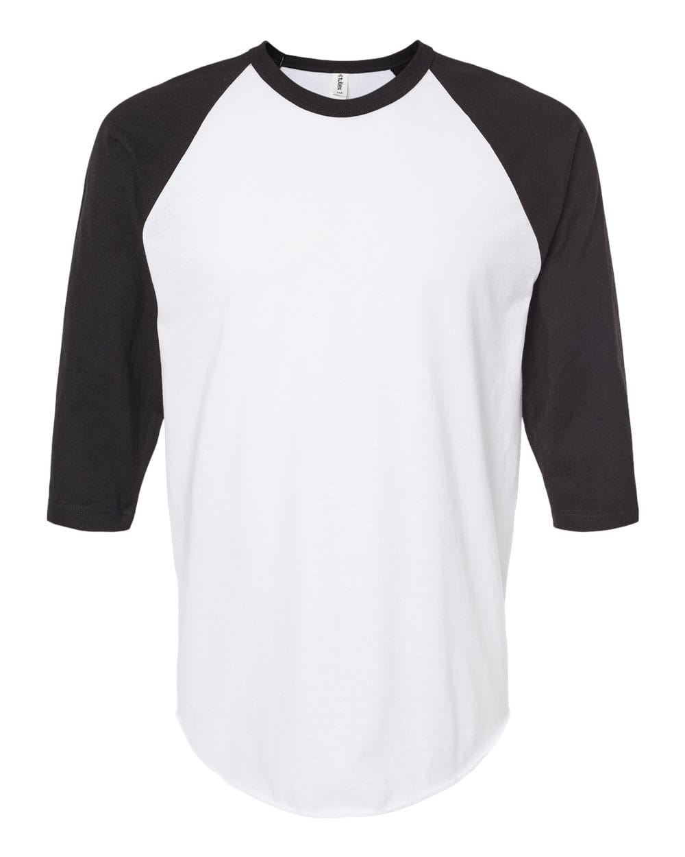 Tultex 10705 XS / White/ Black Tultext 245 Unisex Fine Jersey Raglan T-Shirt