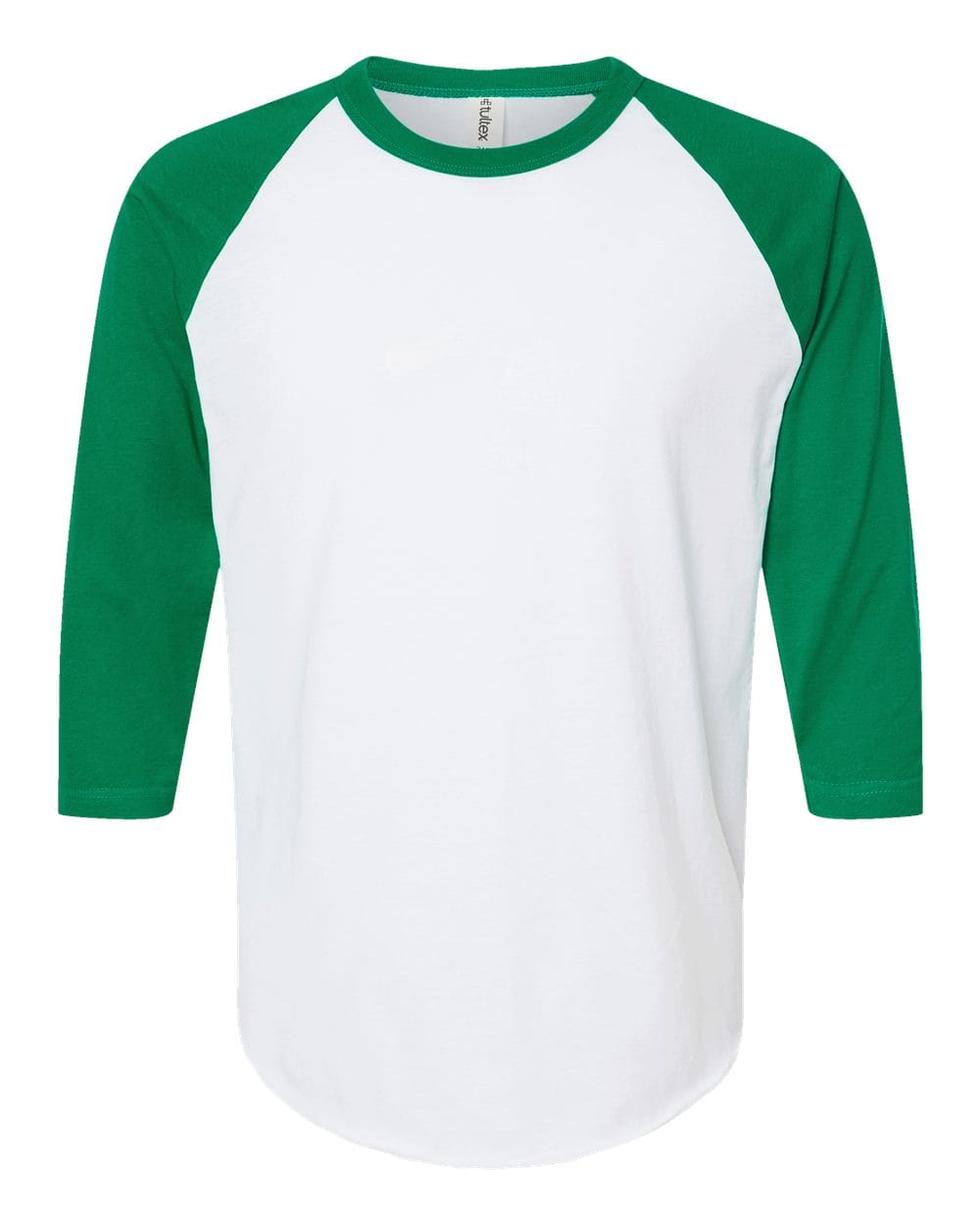 Tultex 10705 XS / White/ Kelly Tultext 245 Unisex Fine Jersey Raglan T-Shirt