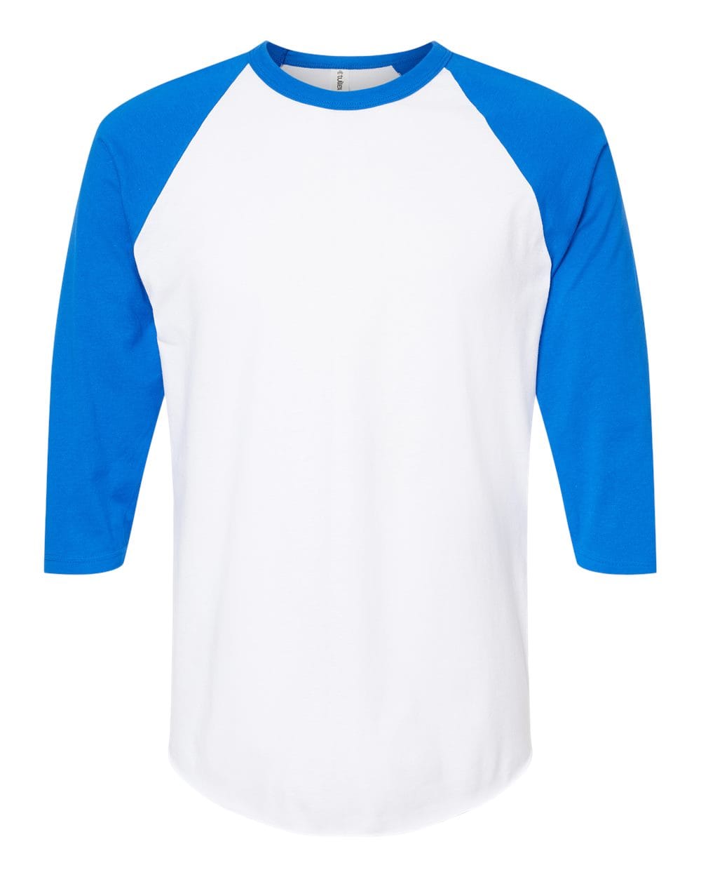 Tultex 10705 XS / White/ Royal Tultext 245 Unisex Fine Jersey Raglan T-Shirt
