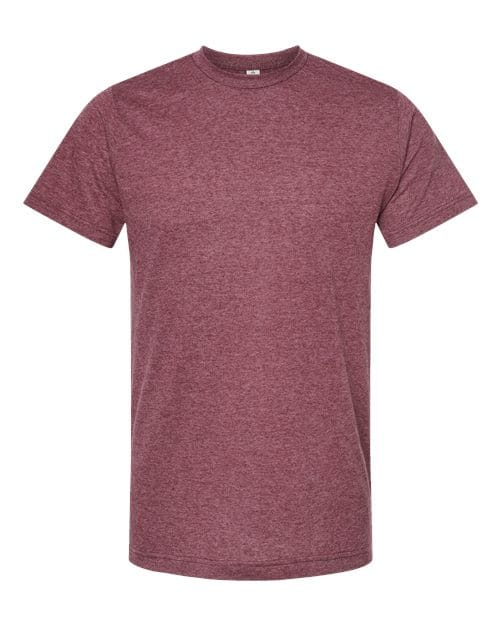 Tultex 10706 XS / Heather Burgundy 241-Unisex Poly-Rich T-Shirt