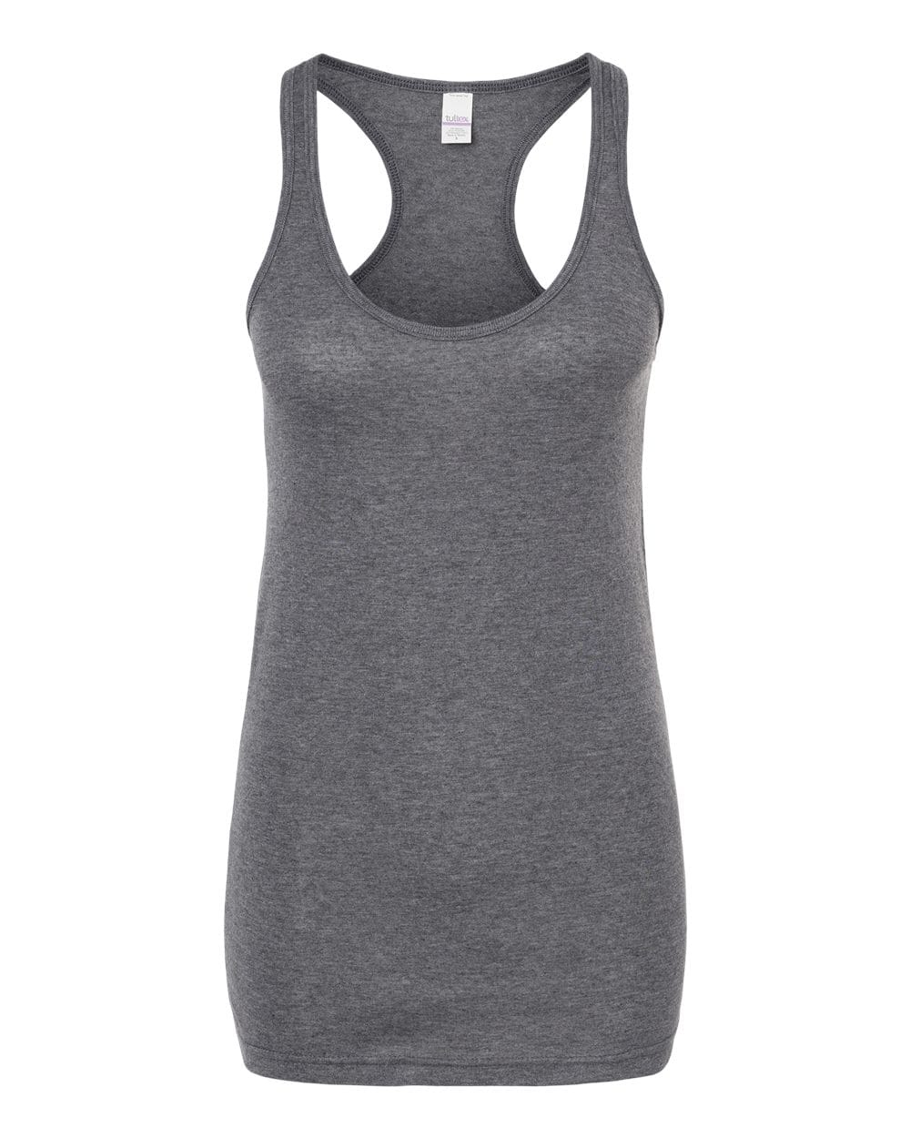 Tultex 10712 XS / Heather Charcoal Tultex 190 Women's Poly-Rich Racerback Tank Top