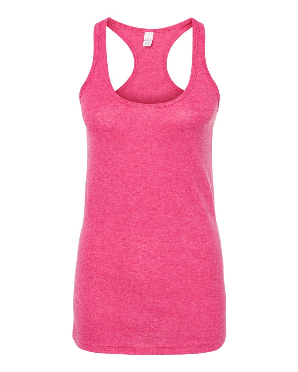 Tultex 10712 XS / Heather Fuchsia Tultex 190 Women's Poly-Rich Racerback Tank Top