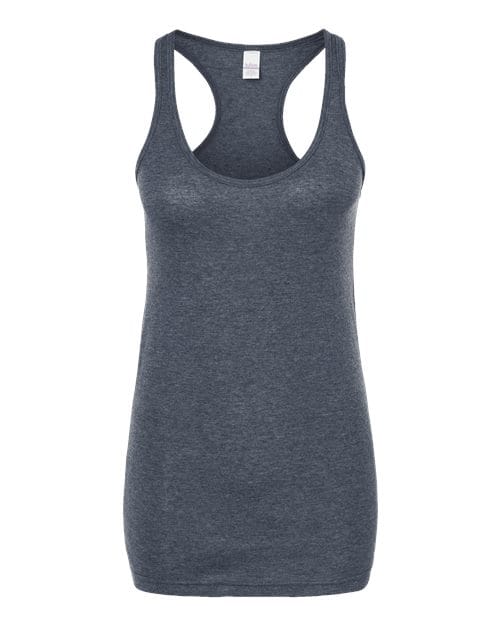 Tultex 10712 XS / Heather Navy 190-Women's Poly-Rich Racerback Tank Top