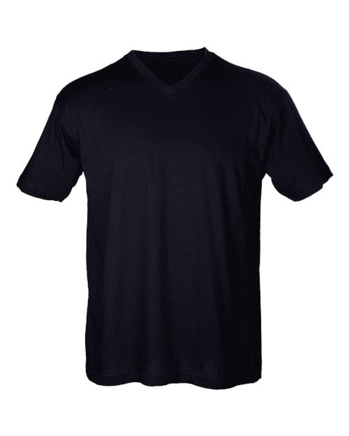 Tultex 10716 XS / Black 206-Men's Fine Jersey V-Neck T-Shirt