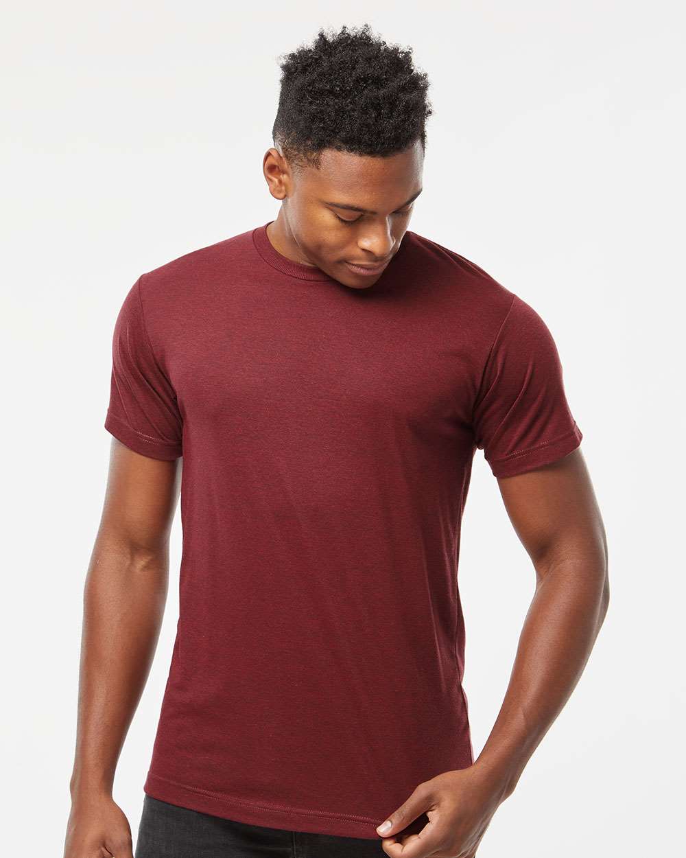 Tultex 10718 XS / Cardinal Tri Blend Tultex 254 Men's Tri-Blend T-Shirt