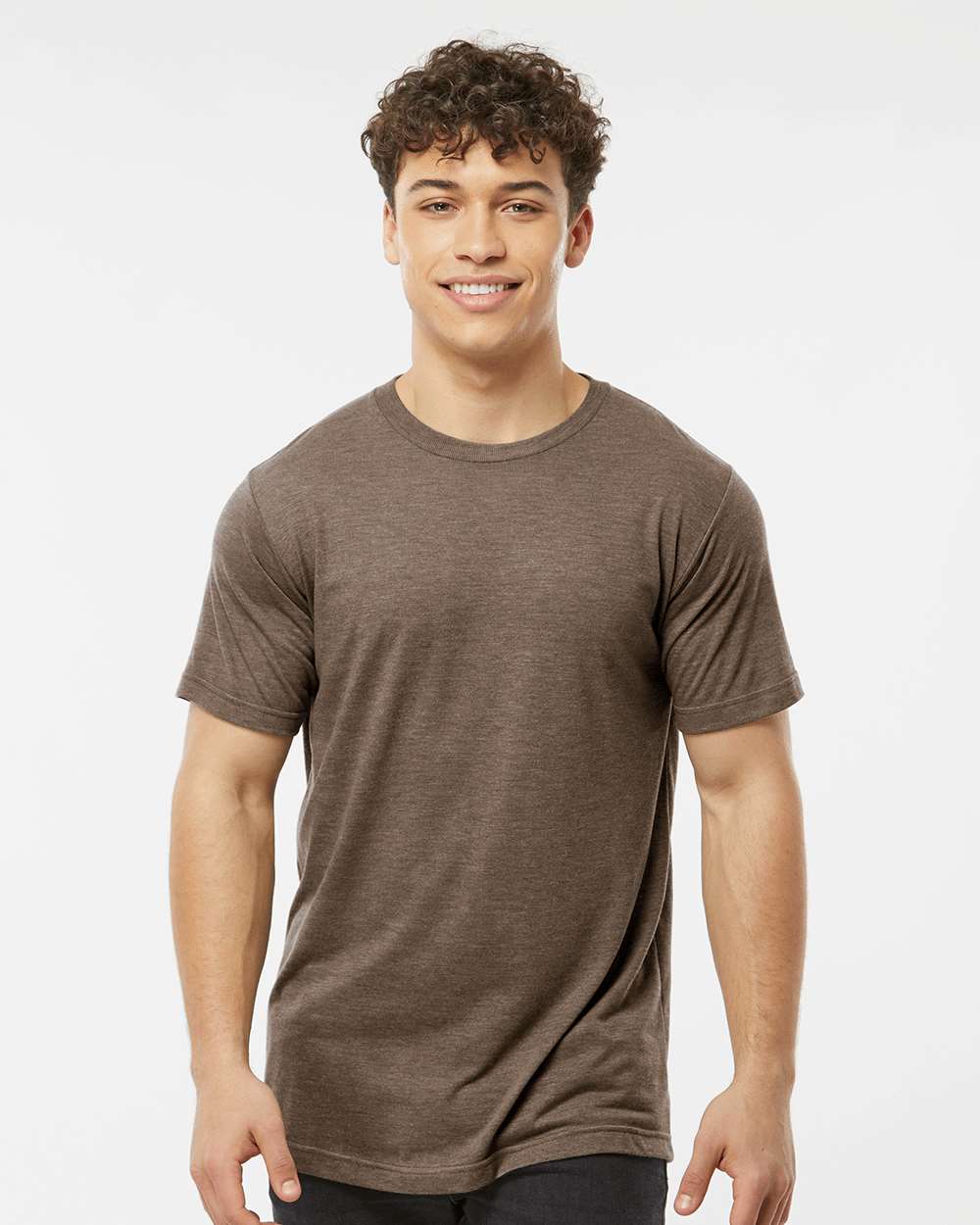 Tultex 10718 XS / Mocha Tri Blend Tultex 254 Men's Tri-Blend T-Shirt
