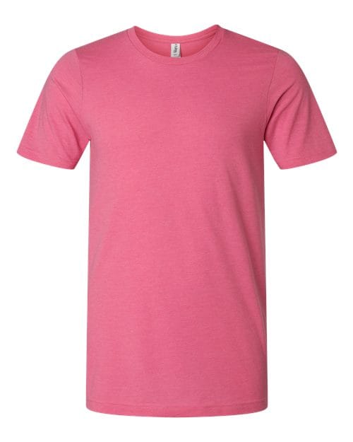 Tultex 602CVC Unisex Combed CVC T-Shirt in Heather Charity Pink