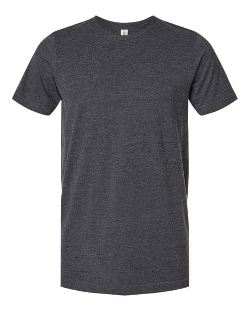 Tultex 602CVC Unisex Combed CVC T-Shirt in Heather Dark Grey