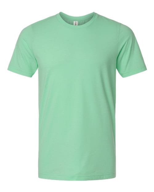 Tultex 602CVC Unisex Combed CVC T-Shirt in Heather Light Mint